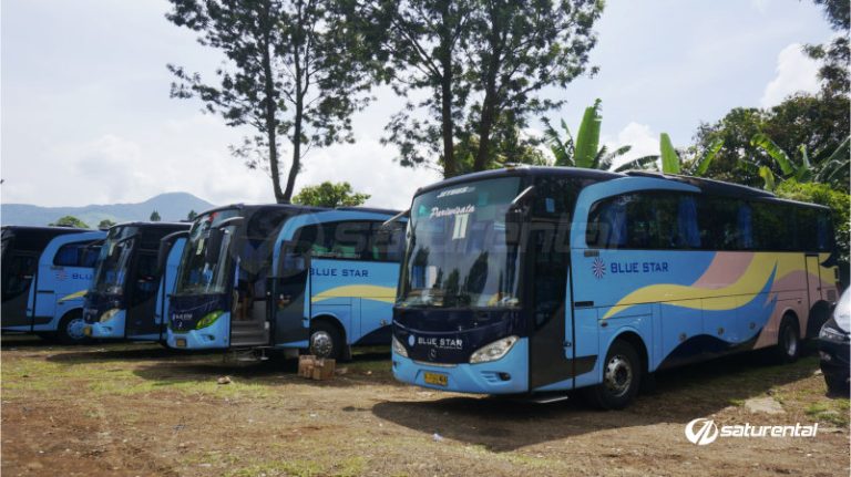 Info Lengkap Foto Dan Harga Sewa Bus Pariwisata Blue Star