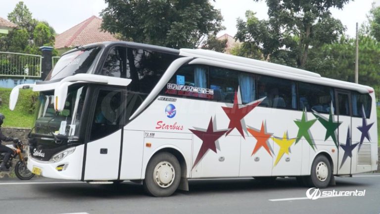 Info Lengkap Foto Dan Harga Sewa Bus Pariwisata Starbus - Saturental